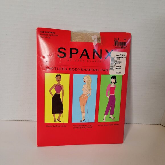 Lot of 2 Spanx The Original Footless Pantyhose Control Top Size E Spice Nude NIP - Picture 6 of 11